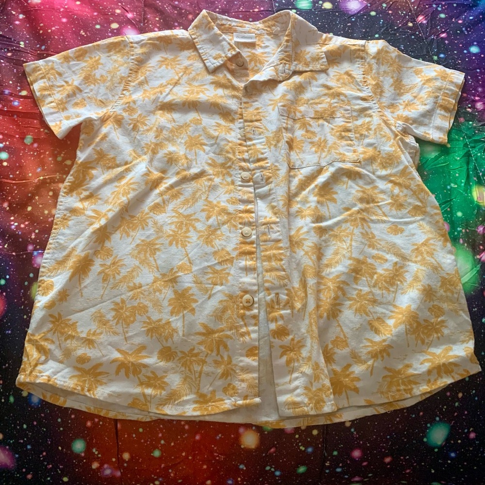 Outfitters Kidswear Yellow Tropical Theme Shirt